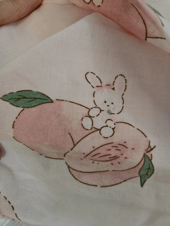 Girls Pink Peach Print Pajama Set - Long Sleeve Top & Pants. - Picture 9 of 9